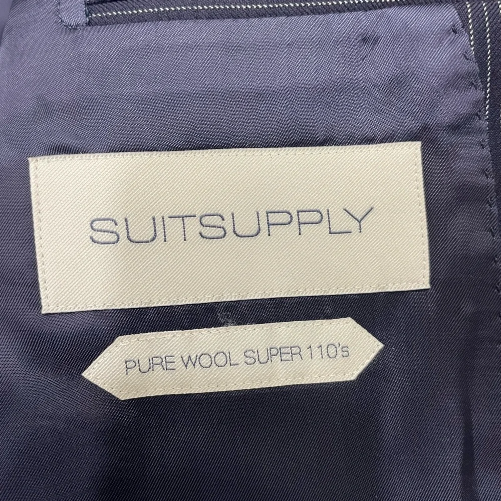 SuitSupply‎ Lazio Single Breasted Int Slim 42R Blue Stripe Blazer Sport Coat